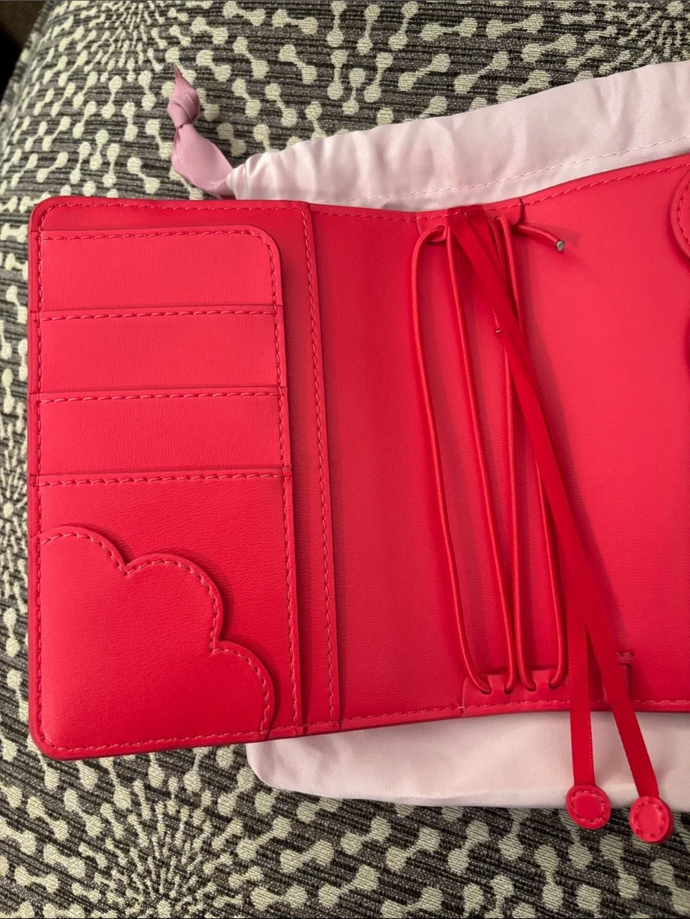 Aura Estelle Passport Size Travelers Style Planner Cover Cherry Red & dustbag